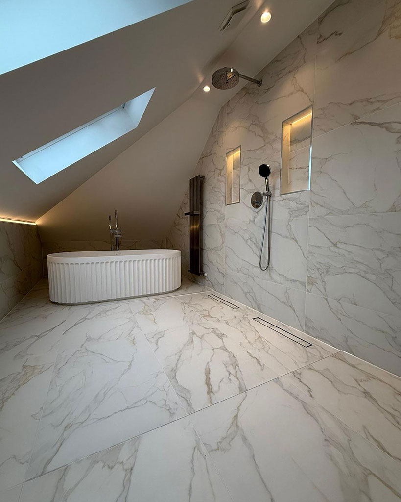 Loft wet room, second angle