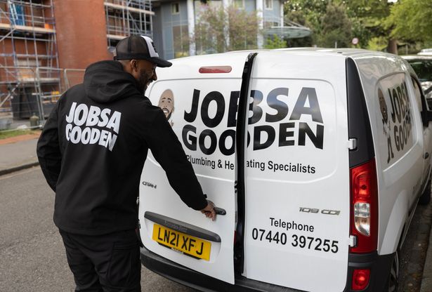 Carl Wilson at the back doors of his Jobsa Gooden van